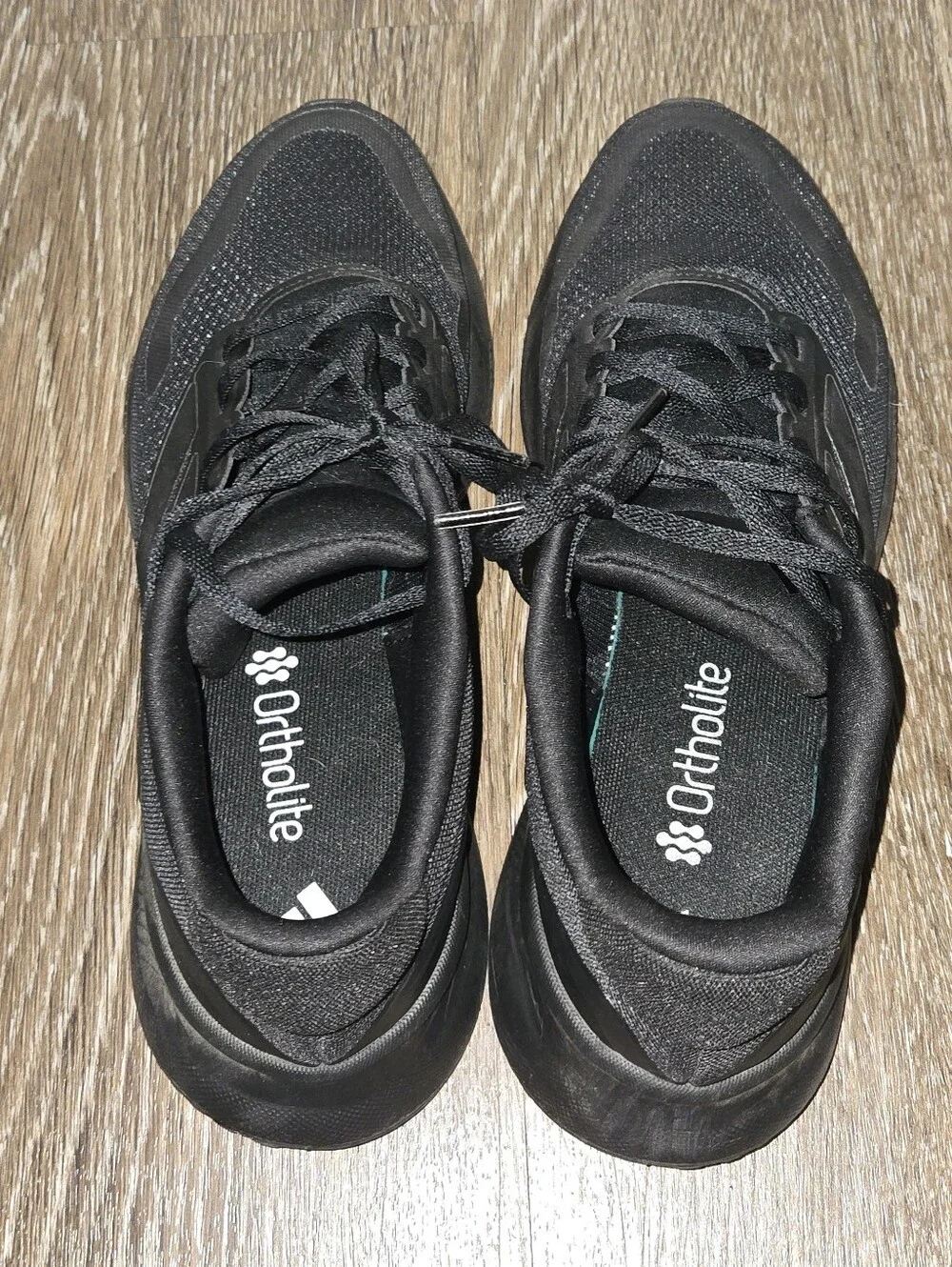 Adidas Black Ortholite Size 9 Workout Shoes Running Sneakers